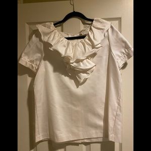 Short Sleeve Kate Spade, Gold Button Back Top